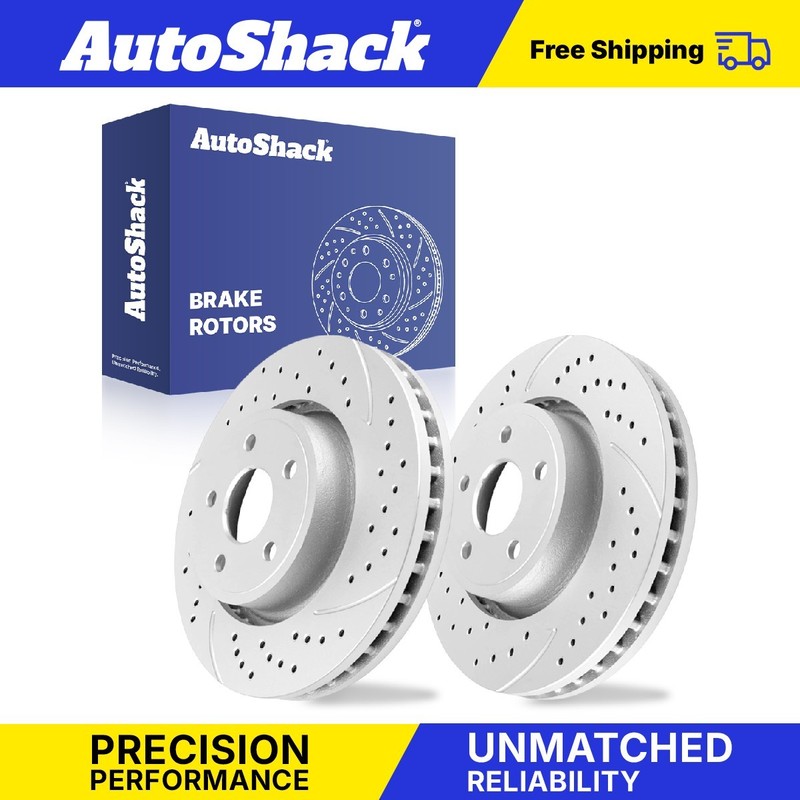 Front Drilled Slotted Brake Rotors Pair for 2011-2021 Jeep Grand Cherokee