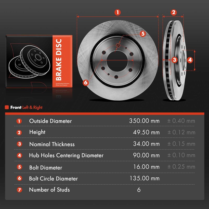 Front Disc Brake Rotors for Ford F-150 10-20 Expedition 07-21 Navigator 17-21 gallery