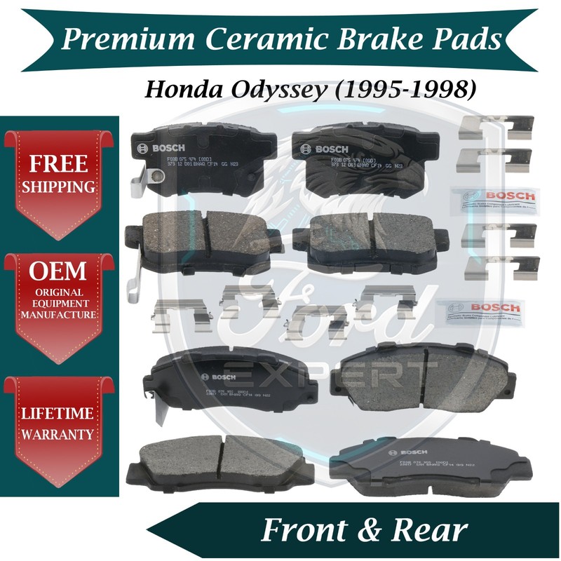 Bosch OEM Front & Rear Brake Pads Kit For 1995-1998 Honda Odyssey 9 Yr Warranty