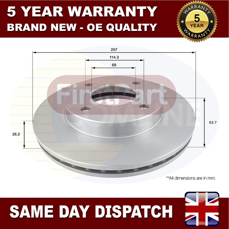 Fits Nissan NV200 2010- 1.5 dCi 1.6 Electric Firstpart Front Brake Disc #1