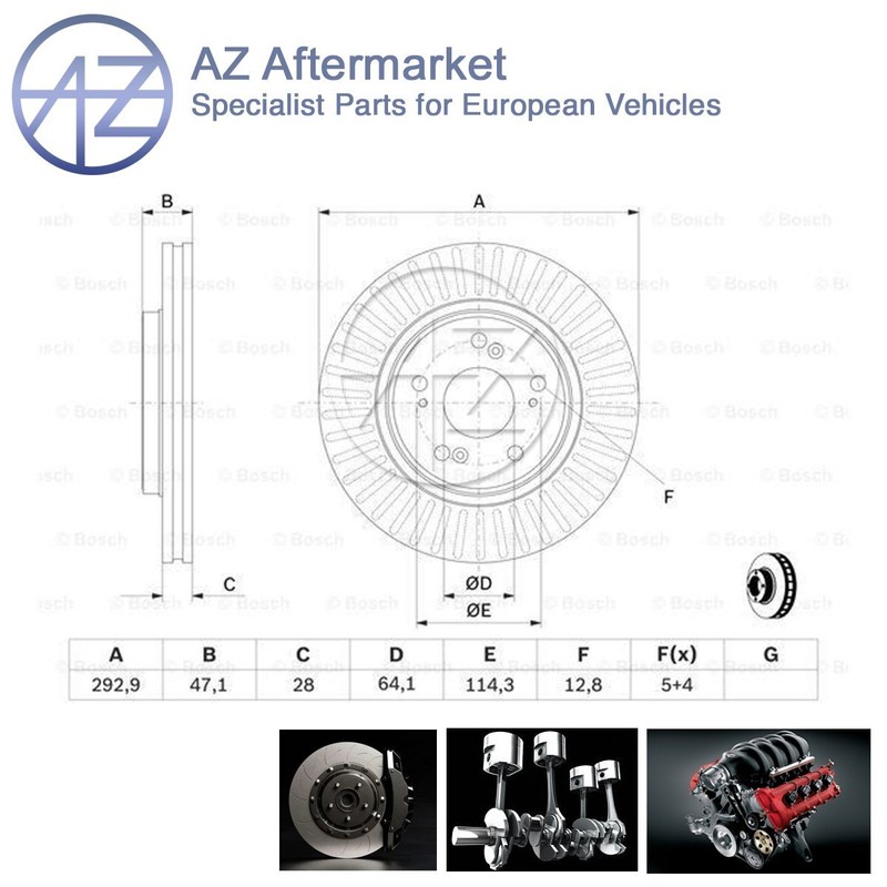 Fits Honda CR-V 2006-2024 + Other Models AZ Front Brake Disc