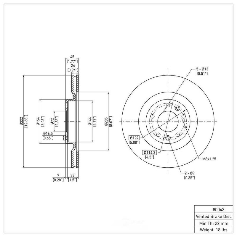 Disc Brake Rotor DFC 600-80043 fits 2004 Mazda RX-8 gallery