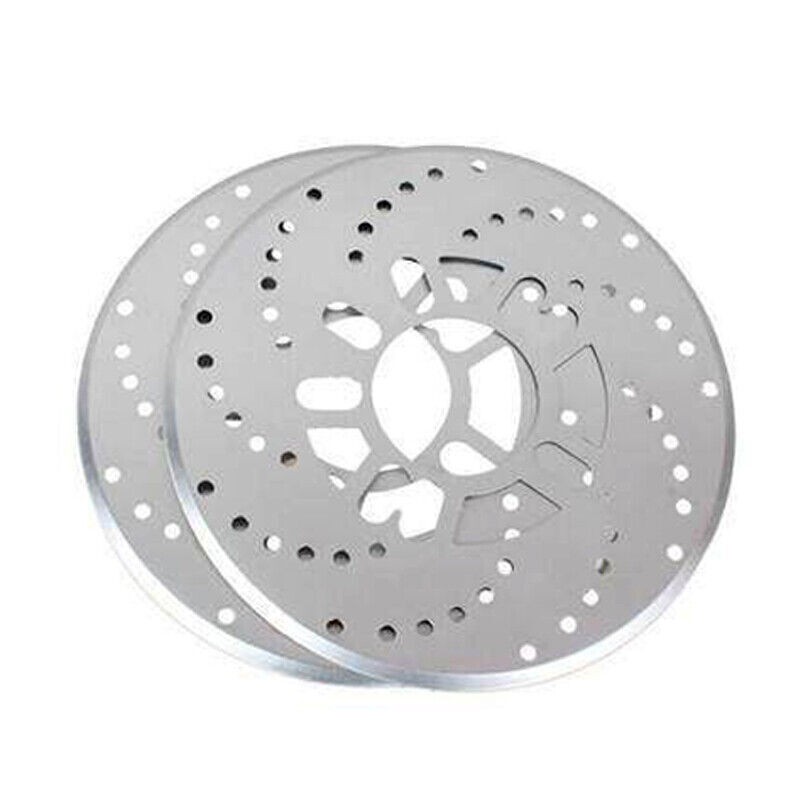 4 Pcs Silver Tone Aluminum Cross Drilled Car SUV Wheel Disc Brake Rotor Covers gallery
