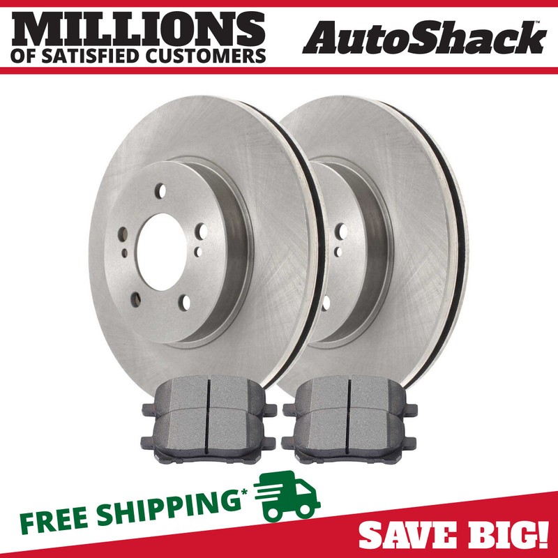 Front Brake Rotors & Pads for Pontiac Vibe 2003-2008 Toyota Corolla Matrix 1.8L