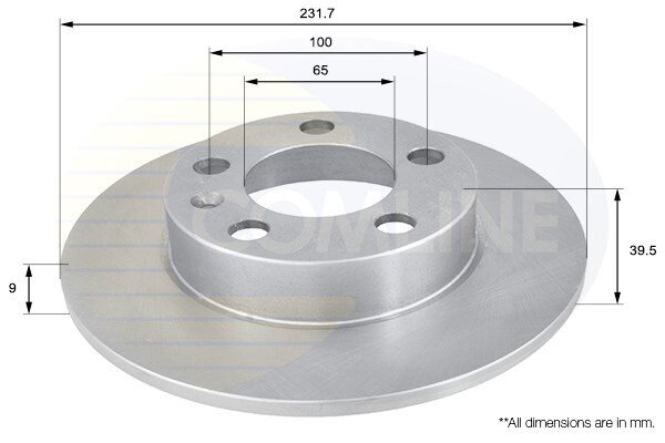 Fits Polo Golf Beetle Bora Fabia Ibiza A1 Brake Disc Rear Comline #1 gallery
