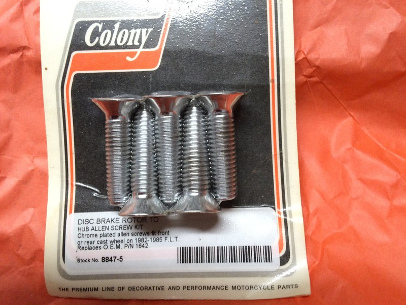 DISC BRAKE ROTOR TO HUB ALLEN SCREWS FRONT REAR FLT 1982-85 HD 1642