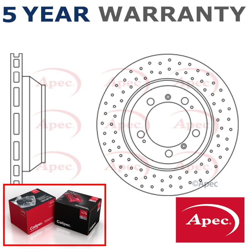 Apec Rear 1x Brake Disc Fits Porsche 911 Boxster 2.7 3.4 3.6 99635240104