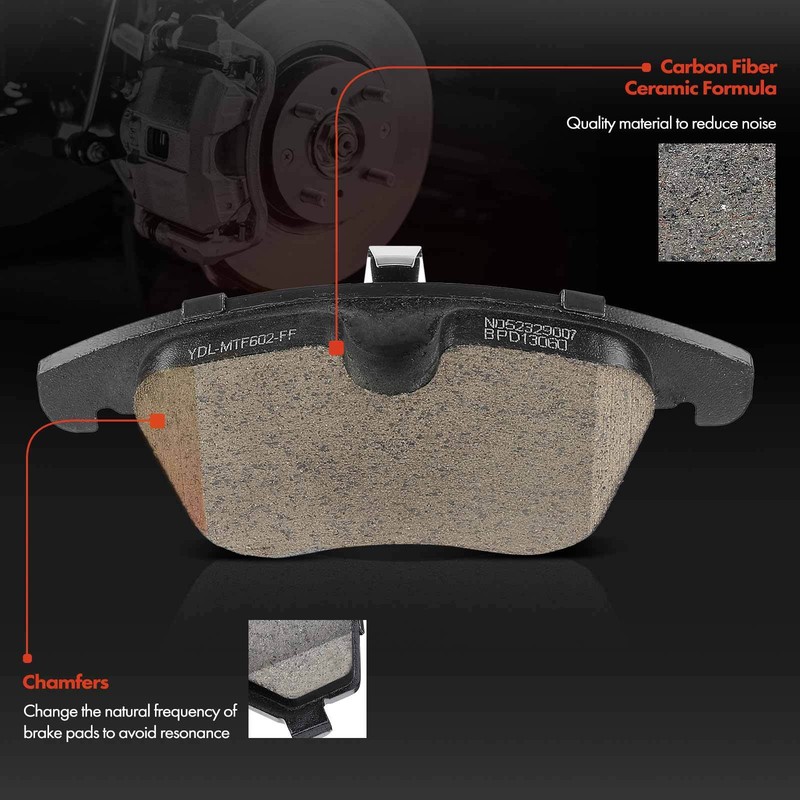 6x Front Drilled Brake Rotors + Ceramic Brake Pads for Volvo S60 V70 Land Rover gallery