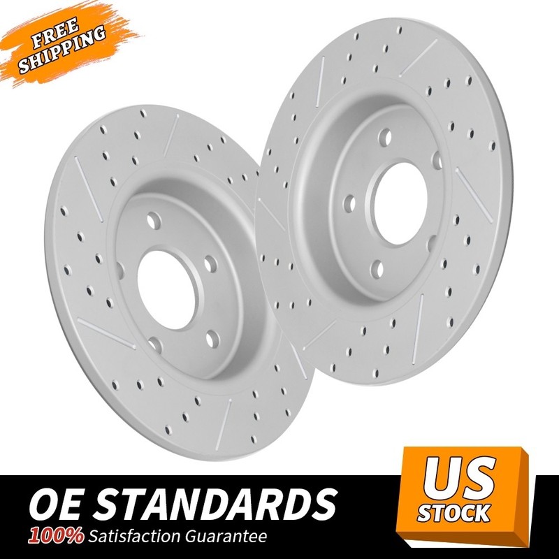 10.67 inch (271mm) Rear Drilled Disc Brake Rotors for 2012 – 2018 Ford Focus