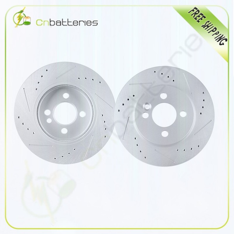 Front Brake Discs Rotors For Mini Cooper 2007-2015 Drilled & Slotted