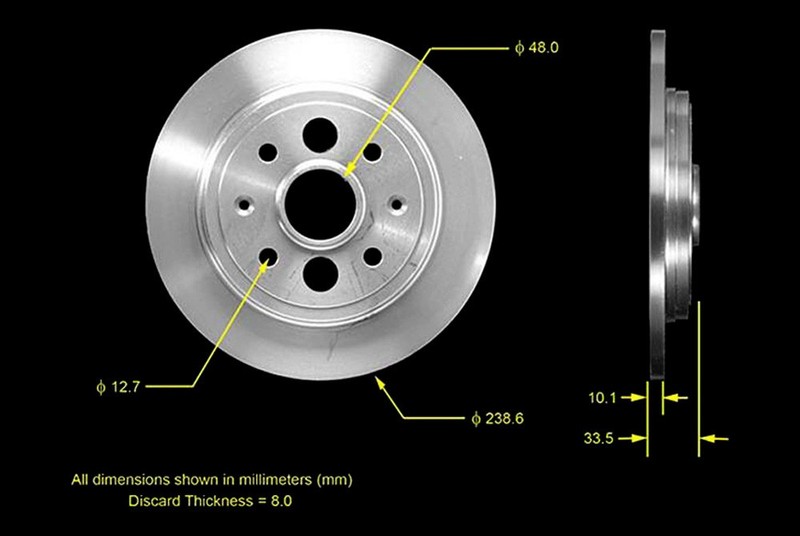 For Acura Integra 86-89 Bendix Global Premium Plain Solid Rear Brake Rotor gallery
