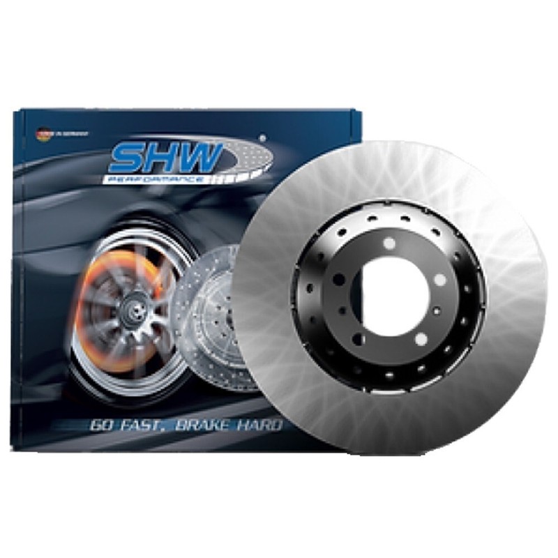 SHW Performance Front Passenger Right 390mm Disc Brake Rotor For Porsche Cayenne