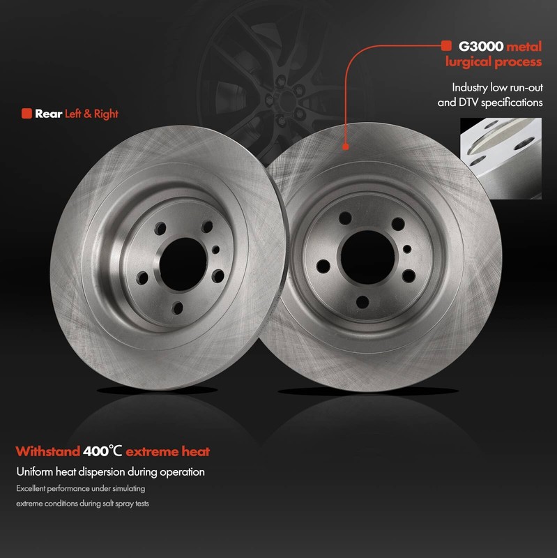 Rear Disc Brake Rotors +Ceramic Brake Pads for Mercedes-Benz GLE350 GLE400 ML250 gallery