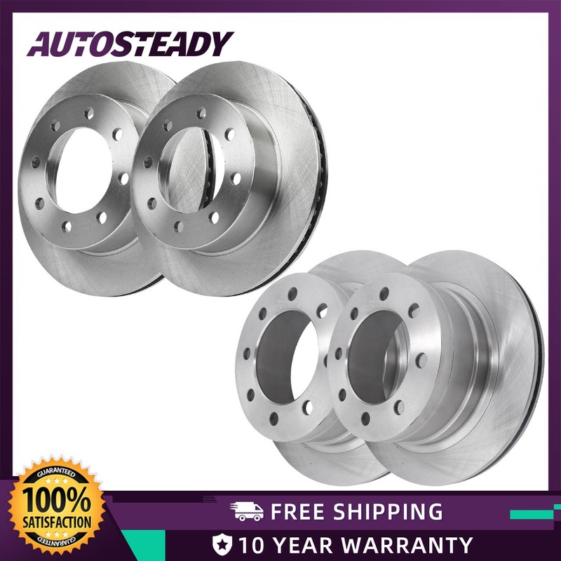 Front and Rear Vented Disc Brake Rotors Kit for 2003 2004 – 2008 Dodge Ram 2500
