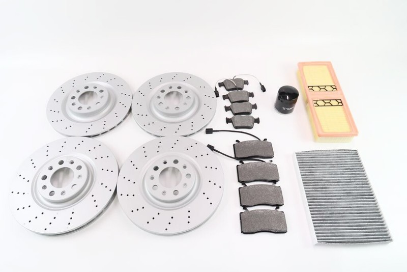 Alfa Romeo Giulia filters & front rear brake pads rotors drilled upgrade