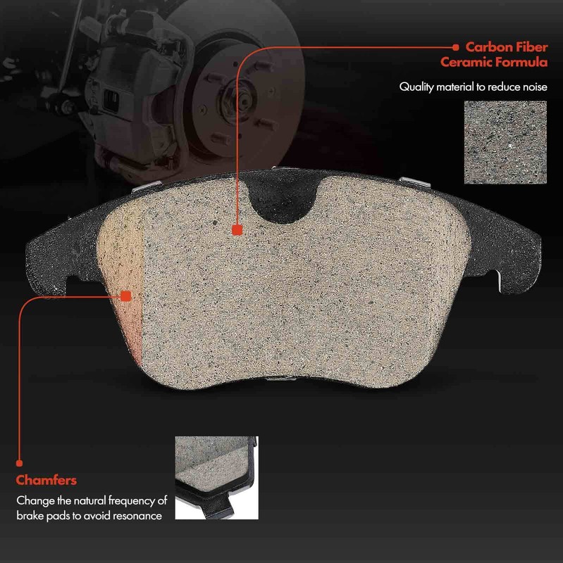 Front Disc Brake Rotors & Ceramic Brake Pads for Volvo S60 S80 XC70 Land Rover gallery