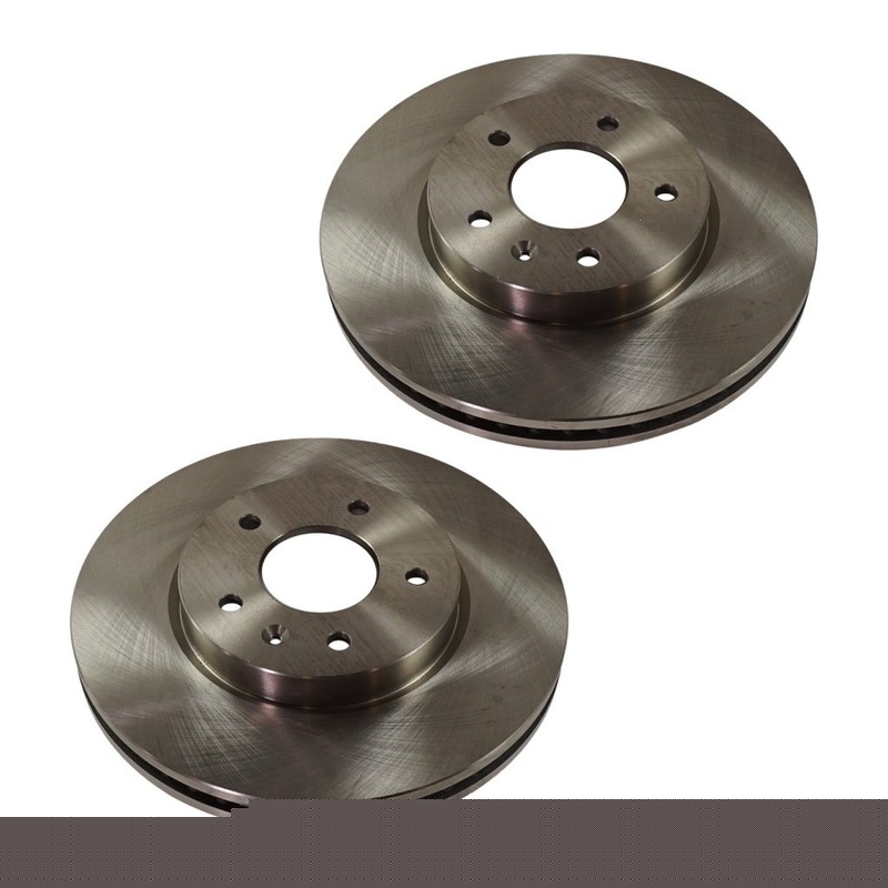 For Saturn Vue 2008-2010 Brake Discs Front 2-Wheel Set Cast Iron Natural Vented