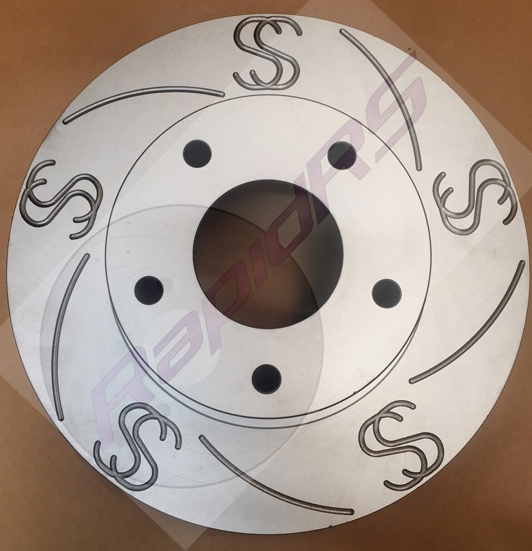 COMMODORE VT VU VY VX VZ SS SLOTTED DISC BRAKE ROTORS FULL SET WITH BRAKE PADS