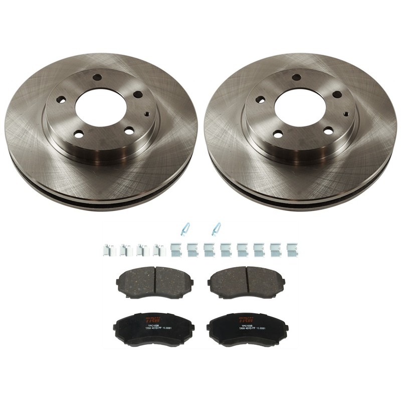 KIT-072924-3682 TRW 2-Wheel Set Brake Disc and Pad Kits Front for Mazda MPV