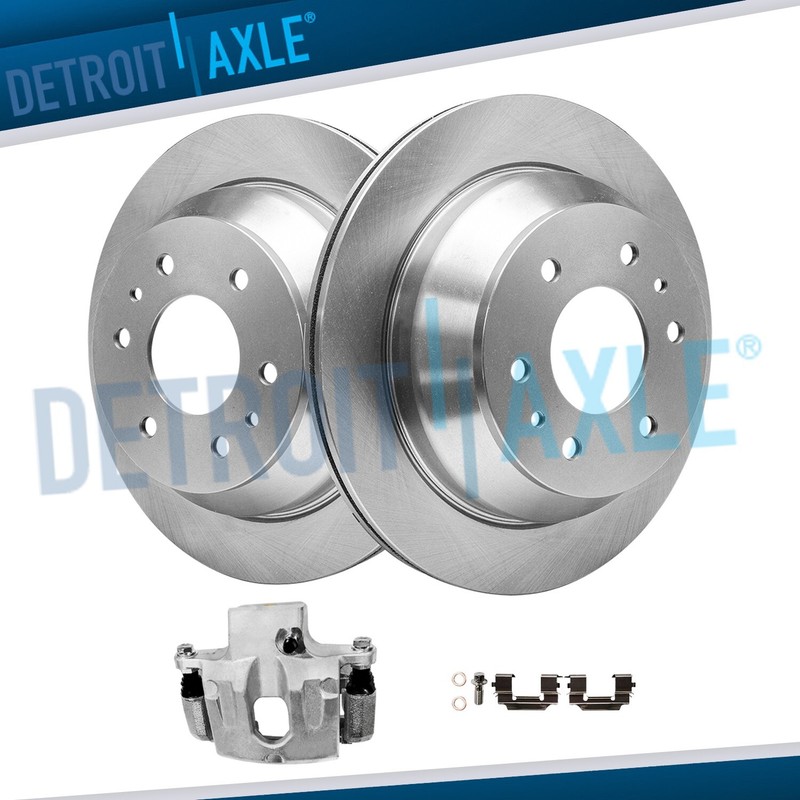 Rear Disc Rotors + Left Brake Caliper for 2002-09 SSR Trailblazer Envoy Rainier