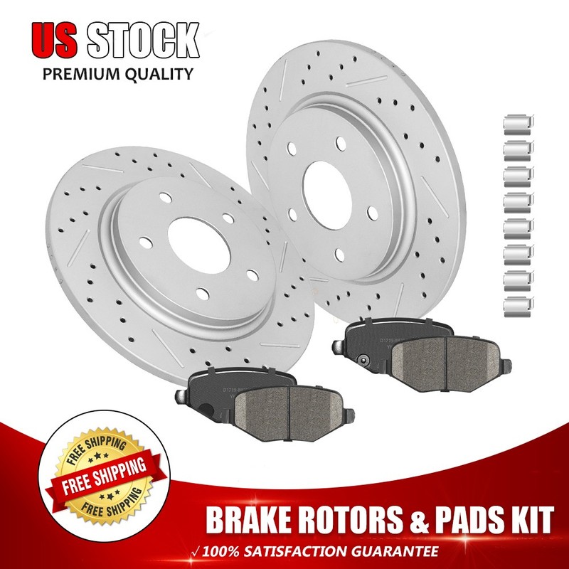 12″ Rear Disc Rotors Brake Pads Set For Town Country 12-16 Grand Caravan Ram C/V