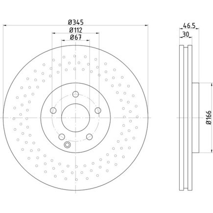Hella 355110132 Disc Brake Rotor