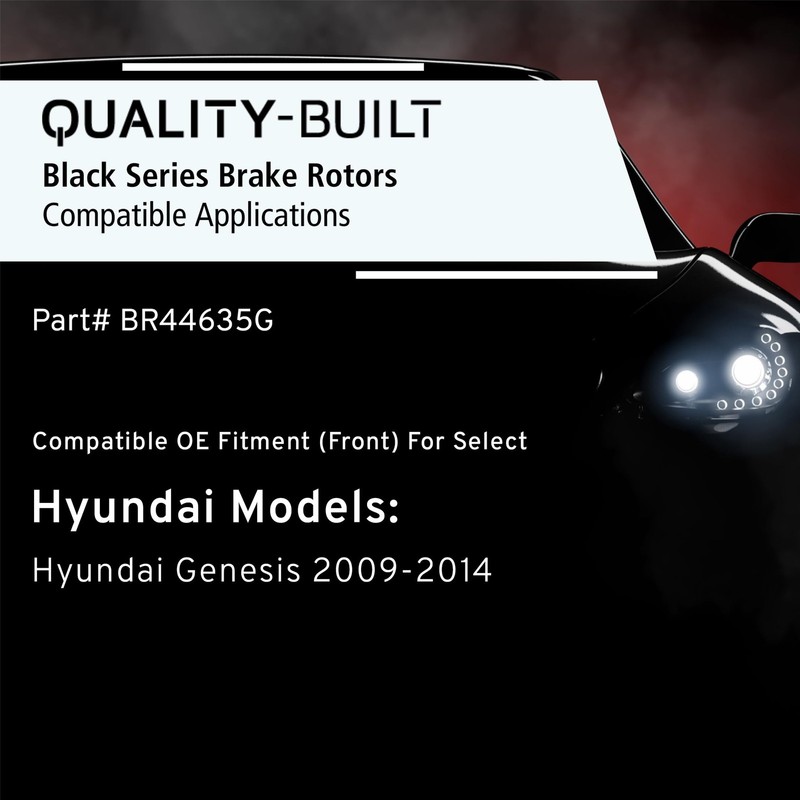 QUALITY-BUILT Front Brake Rotor, Black Series BR44635G, 09-14 Hyundai Genesis gallery