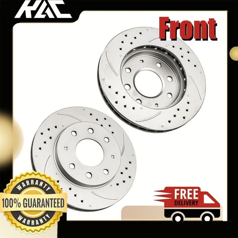 2 Pc Front Brake Rotor For Eagle Summit 1992-1993 Mitsubishi Expo & LRV 1992