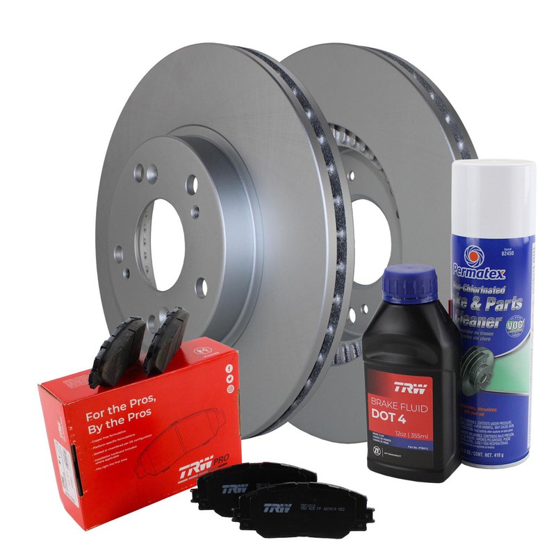 Front Brake Kit 282mm Rotors TRW Pro Ceramic Pads For Honda Accord 3.0L V6 Coupe