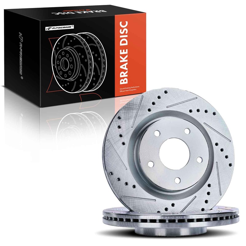 A-Premium Front Side Drilled Brake Rotors for Nissan Altima 2007-2023 295.8mm gallery