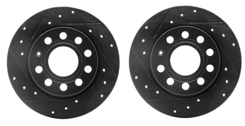 Dynamic Friction 633-74033L & 633-74033R Drilled and Slotted Rotors