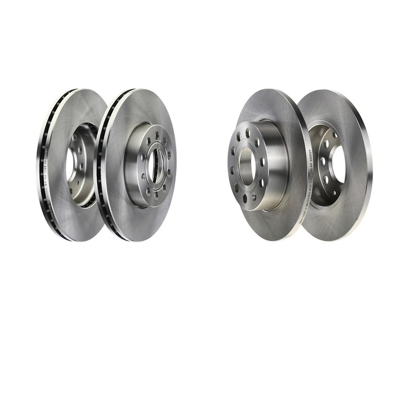 4-Wheel Set Brake Disc and Pad Kits Front & Rear for VW Volkswagen Golf Jetta gallery