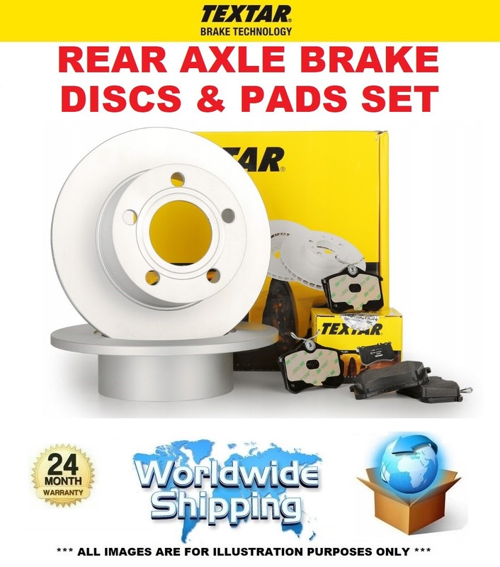 TEXTAR Rear Axle DISCS & PADS for KIA SORENTO III 2.0 CRDi 2015-on