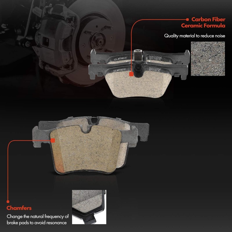 Front & Rear Disc Brake Rotors & Ceramic Brake Pads for BMW 328i 330i 428i 430i gallery