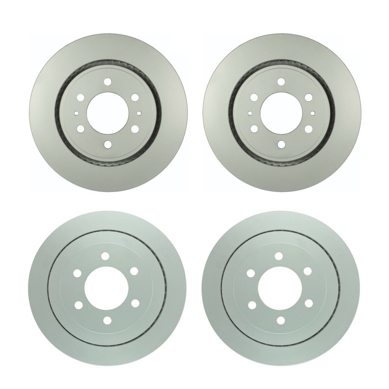 Bosch QuietCast Front 349mm & Rear 342mm Disc Brake Rotors Kit For Ford Lincoln