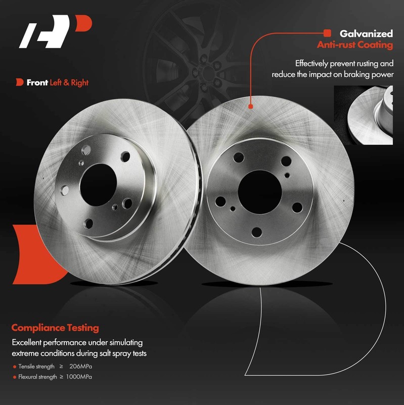 A-Premium Front Side Disc Brake Rotor & Ceramic Padss for Toyota Tacoma 5 Lugs gallery