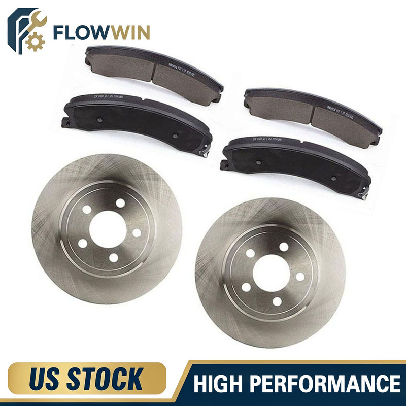 Front Brake Rotors Ceramic Brake Pads for 2011 Chevrolet Silverado 3500