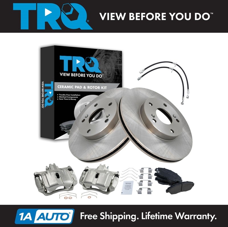 TRQ Front Brake Pad & Rotor Kit Ceramic Fits 2013 Honda Civic