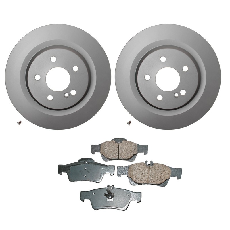 Hella Rear Rotors Akebono EURO Ceramic Disc Brake Pads Kit For C216 CL550 CL600
