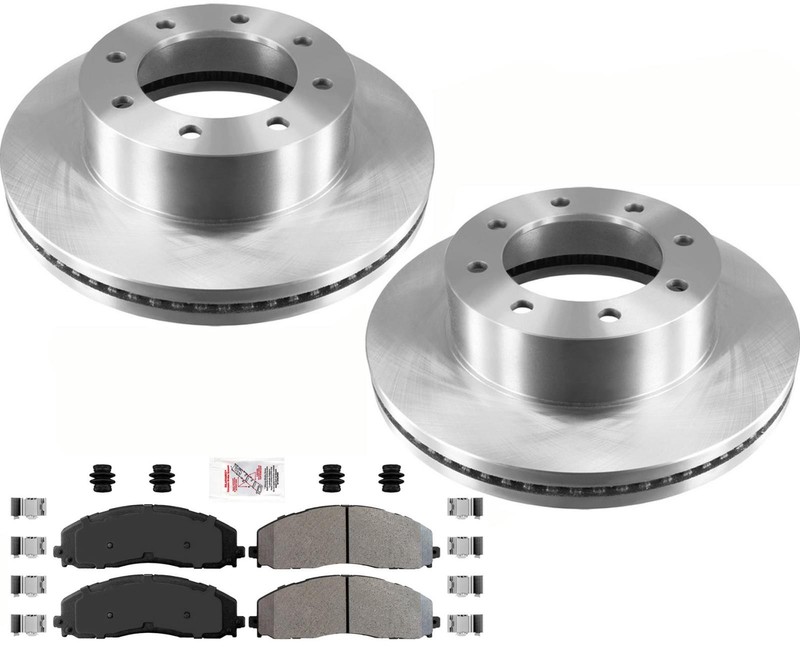 Front Brake Disc Rotors & Pads Set For Ford F250 Super Duty 4 Wheel Drive 13-22