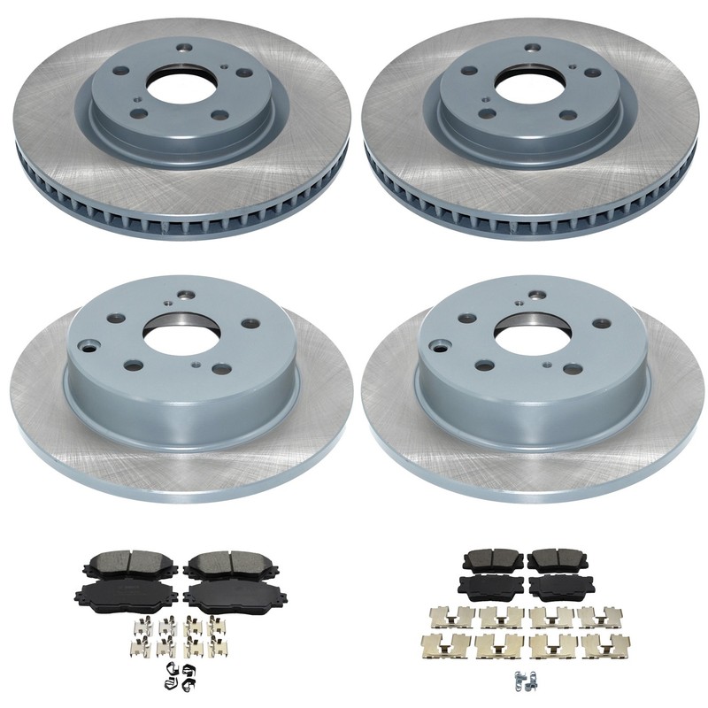 DuraGo Front Rear Rotors Bosch QuietCast Ceramic Brake Pads Kit for RAV4 2.5L L4