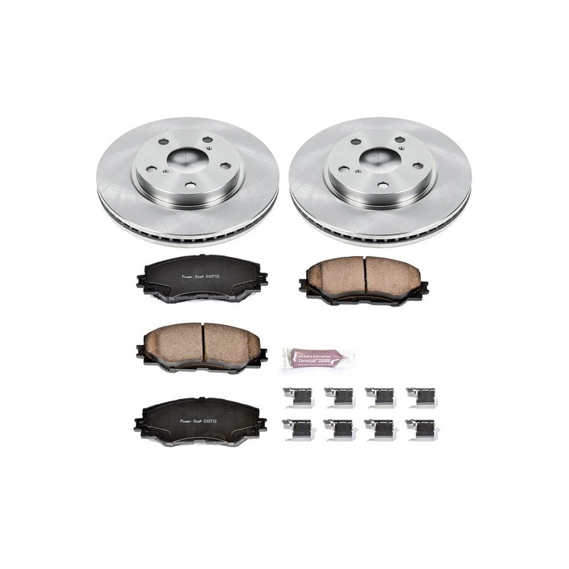 For Lexus HS250h 2010 2011 2012 PowerStop Front Brake Pads and Rotors Kit DAC