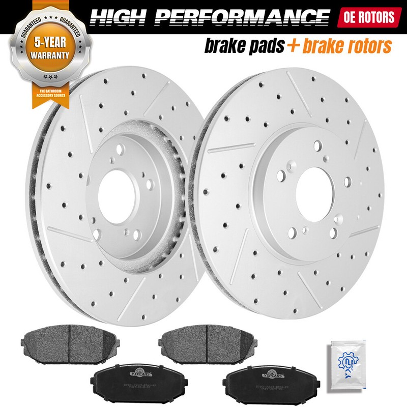 Front Brake Rotors + Brake Pads for 2001-2002 Acura MDX 1999-2004 Honda Odyssey