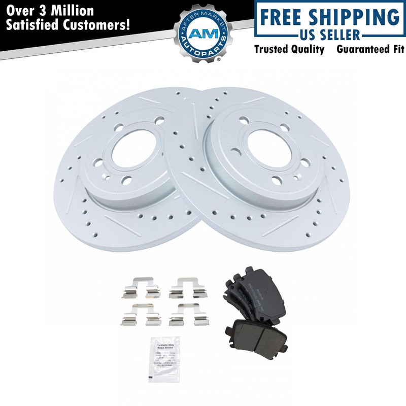 Rear Semi Metallic Brake Pad & 288mm Performance Rotor Kit for Audi