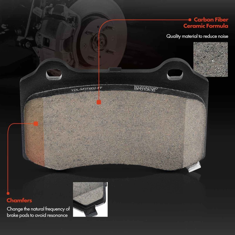 Rear Side Disc Brake Rotors & Brake Pads for Tesla S 2012 2013 2014 2015 2016 gallery