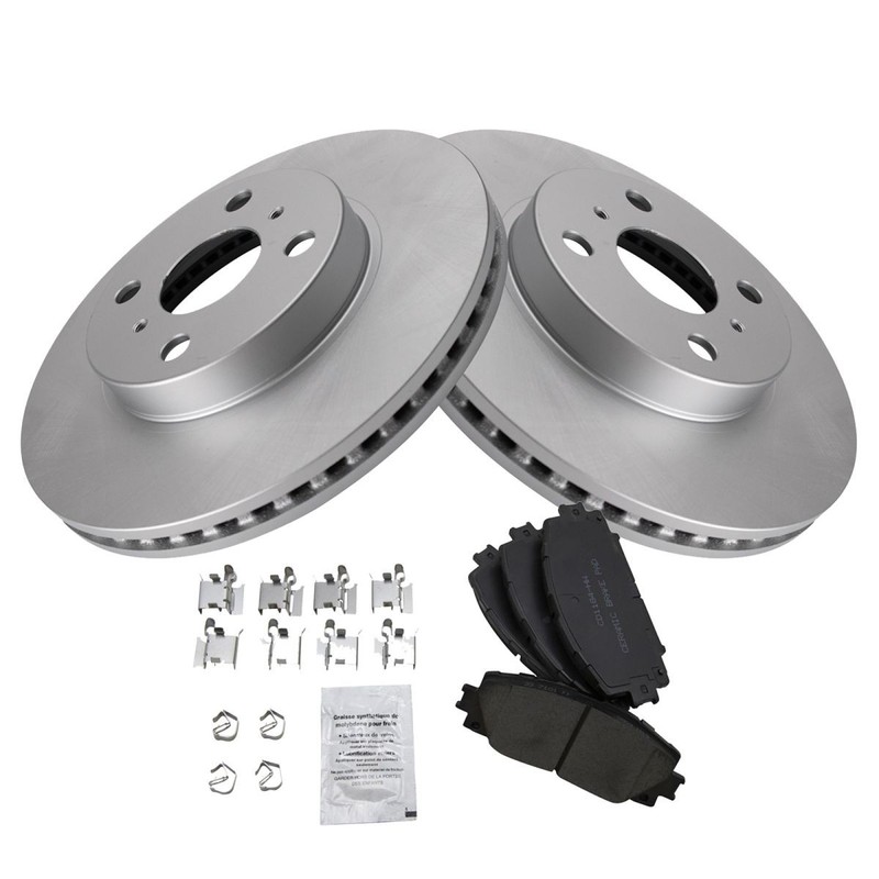 TRQ Front Premium Ceramic Brake Pad & Coated Rotor Kit for Toyota Scion gallery