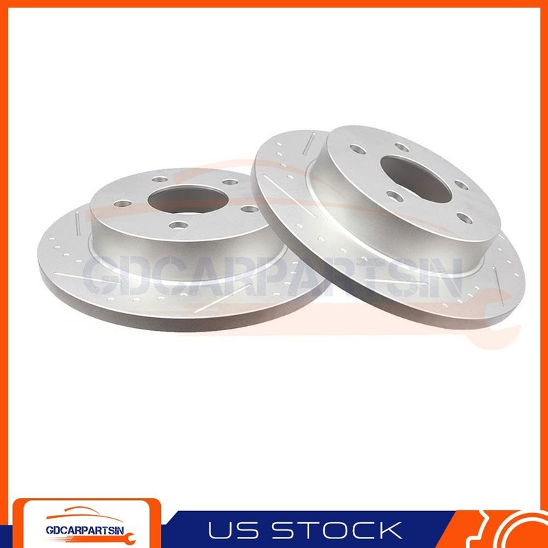 Brake Rear Disc Rotors Slotted For 1994 1995 1996 1997 1998 -2004 Ford Mustang