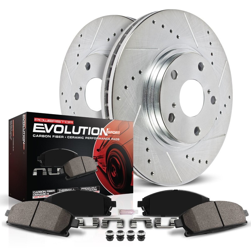 K6200 Powerstop 2-Wheel Set Brake Disc and Pad Kits Rear for MB Mercedes S Class