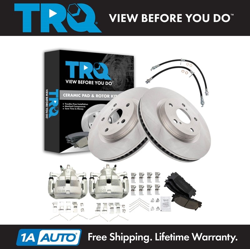 TRQ Brake Pad & Rotor Kit Ceramic Fits Lexus Toyota