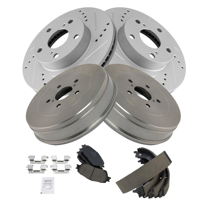 TRQ Performance Front & Rear Brake Pad & Rotor Kit For Toyota gallery